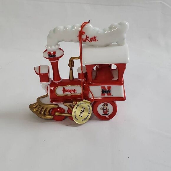 2004 Nebraska Cornhuskers Holiday Express Train Ornament – Santa Engineer Red & - Picture 1 of 10